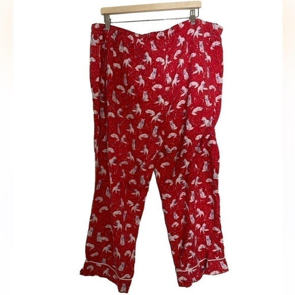 LOVE BY GAP CHRISTMAS FOX PAJAMA PANTS SIZE XXL - Picture 4 of 5